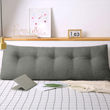 SOGA 120cm Grey Triangular Wedge Bed Pillow Headboard Backrest Bedside Tatami Cushion Home Decor