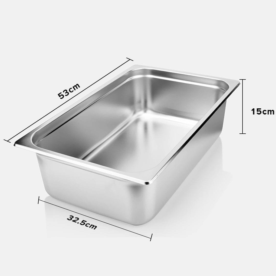 SOGA 12X Gastronorm GN Pan Full Size 1/1 GN Pan 15cm Deep Stainless Steel Tray