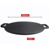 SOGA Dual Burners Cooktop Stove 30cm Cast Iron Skillet and 34cm Induction Crepe Pan Cookware