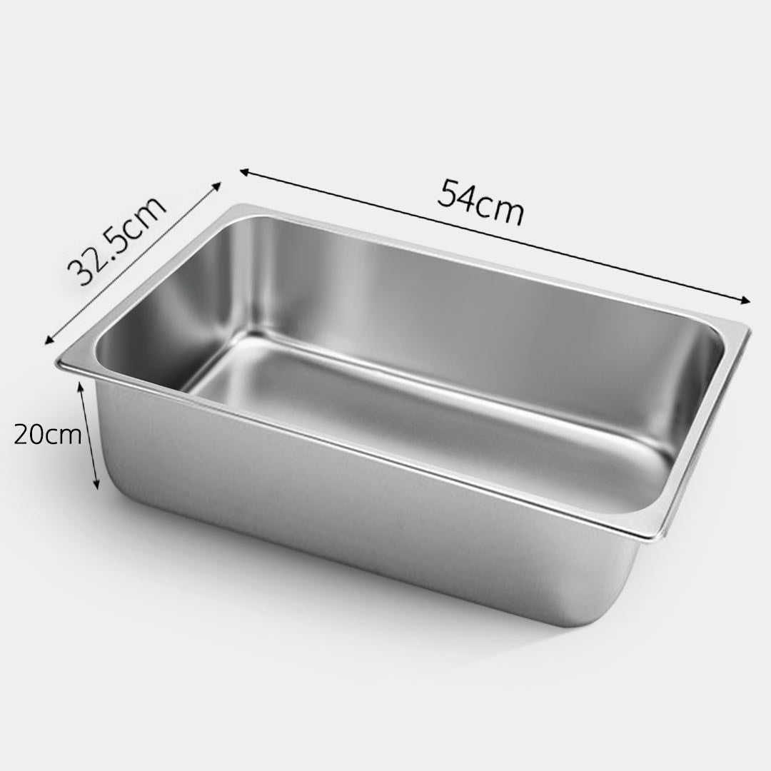 SOGA 6X Gastronorm GN Pan Full Size 1/1 GN Pan 20cm Deep Stainless Steel Tray