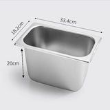 SOGA 2X Gastronorm GN Pan Full Size 1/3 GN Pan 20cm Deep Stainless Steel Tray