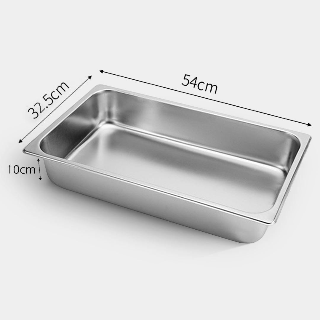 SOGA 4X Gastronorm GN Pan Full Size 1/1 GN Pan 10cm Deep Stainless Steel Tray