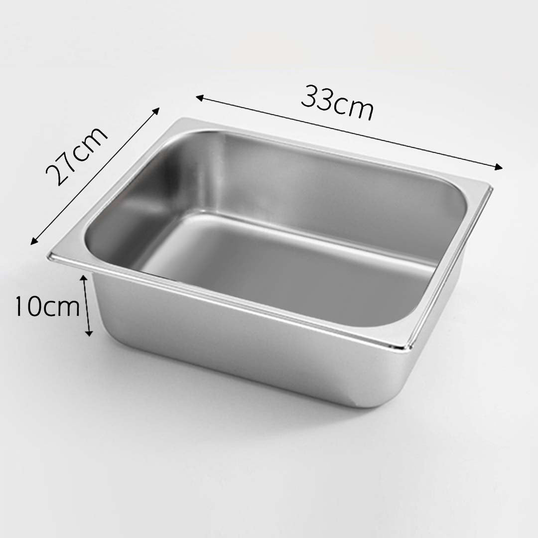 SOGA Gastronorm GN Pan Full Size 1/2 GN Pan 10cm Deep Stainless Steel Tray