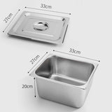 SOGA 2X Gastronorm GN Pan Full Size 1/2 GN Pan 20cm Deep Stainless Steel Tray With Lid