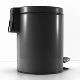 SOGA 2X Foot Pedal Stainless Steel Rubbish Recycling Garbage Waste Trash Bin Round 12L Black