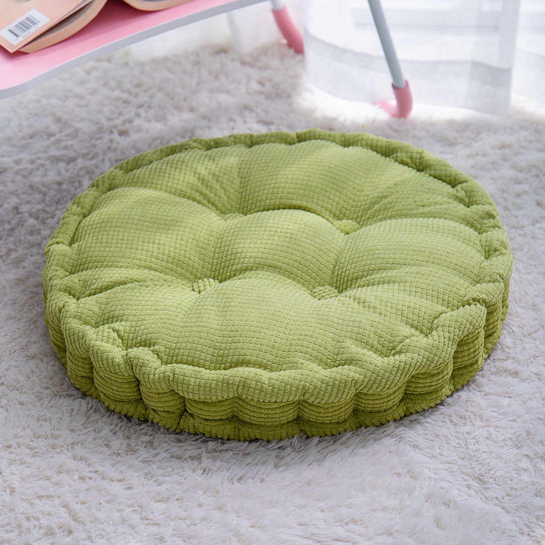 SOGA 4X Green Round Cushion Soft Leaning Plush Backrest Throw Seat Pillow Home Office Decor