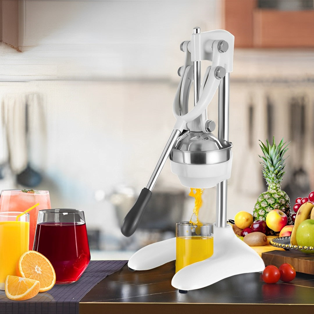 SOGA 2X Stainless Steel Manual Juicer Hand Press Juice Extractor Squeezer Lemon Orange Citrus White