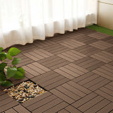 SOGA 2X 11 pcs Dark Chocolate DIY Wooden Composite Decking Tiles Garden Outdoor Backyard Flooring Home Decor