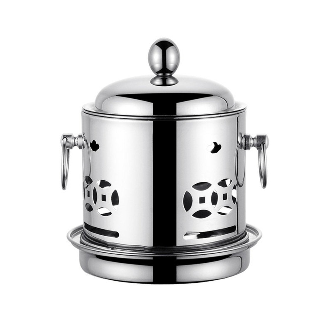 SOGA Stainless Steel Mini Asian Buffet Hot Pot Single Person Shabu Alcohol Stove Burner with Lid