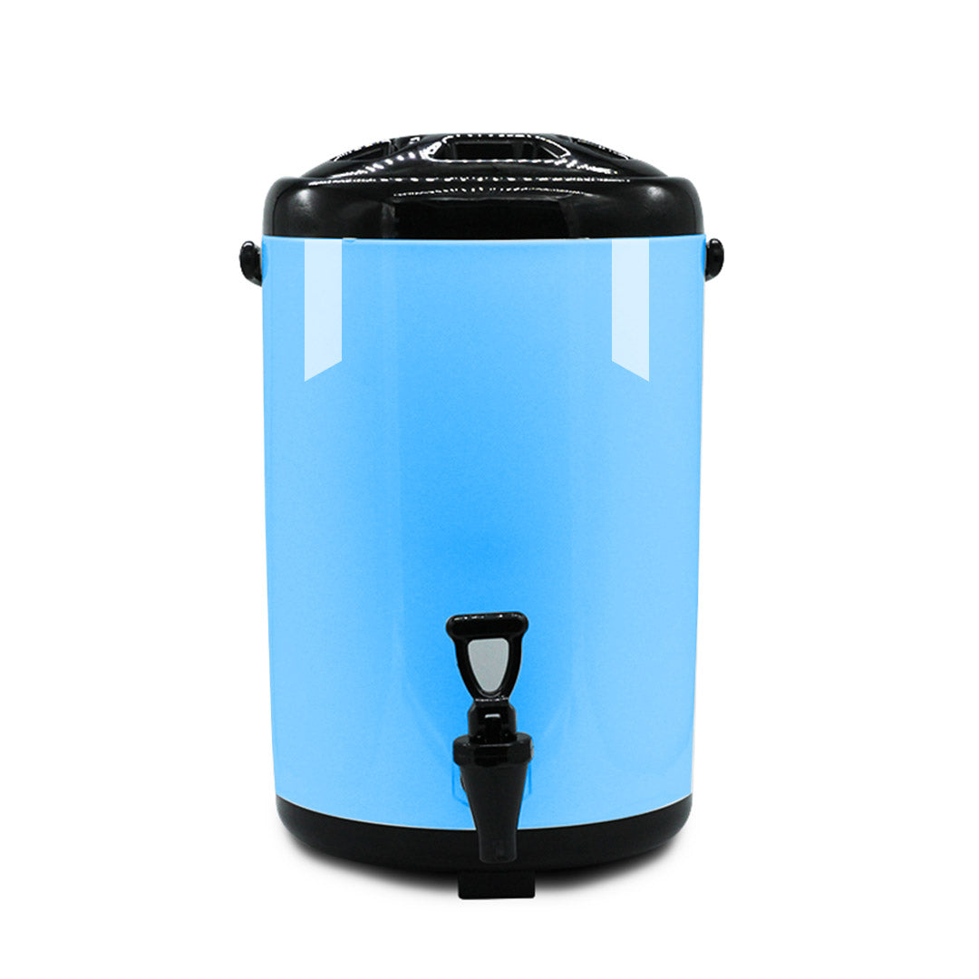 SOGA 2X 8L Stainless Steel Insulated Milk Tea Barrel Hot and Cold Beverage Dispenser Container with Faucet Blue