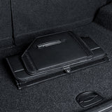 SOGA 2X Leather Car Boot Collapsible Foldable Trunk Cargo Organizer Portable Storage Box With Lock Black Medium