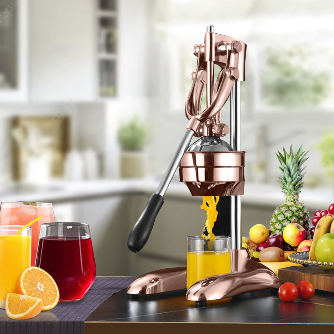 SOGA 2X Stainless Steel Manual Juicer Hand Press Juice Extractor Squeezer Lemon Orange Citrus Gold