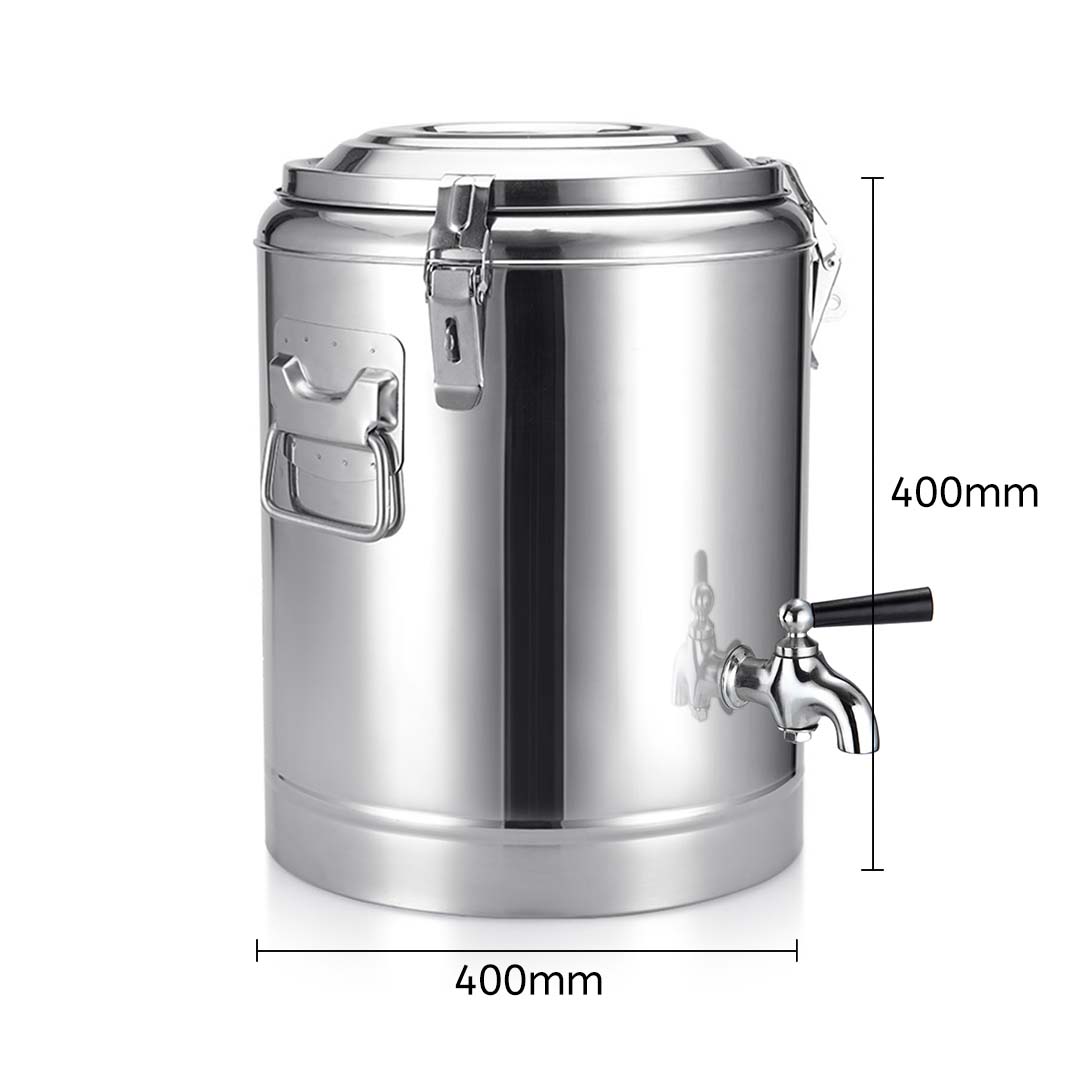 SOGA 35L Stainless Steel Insulated Stock Pot Dispenser Hot & Cold Beverage Container With Tap