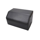 SOGA 2X Leather Car Boot Collapsible Foldable Trunk Cargo Organizer Portable Storage Box Black Medium