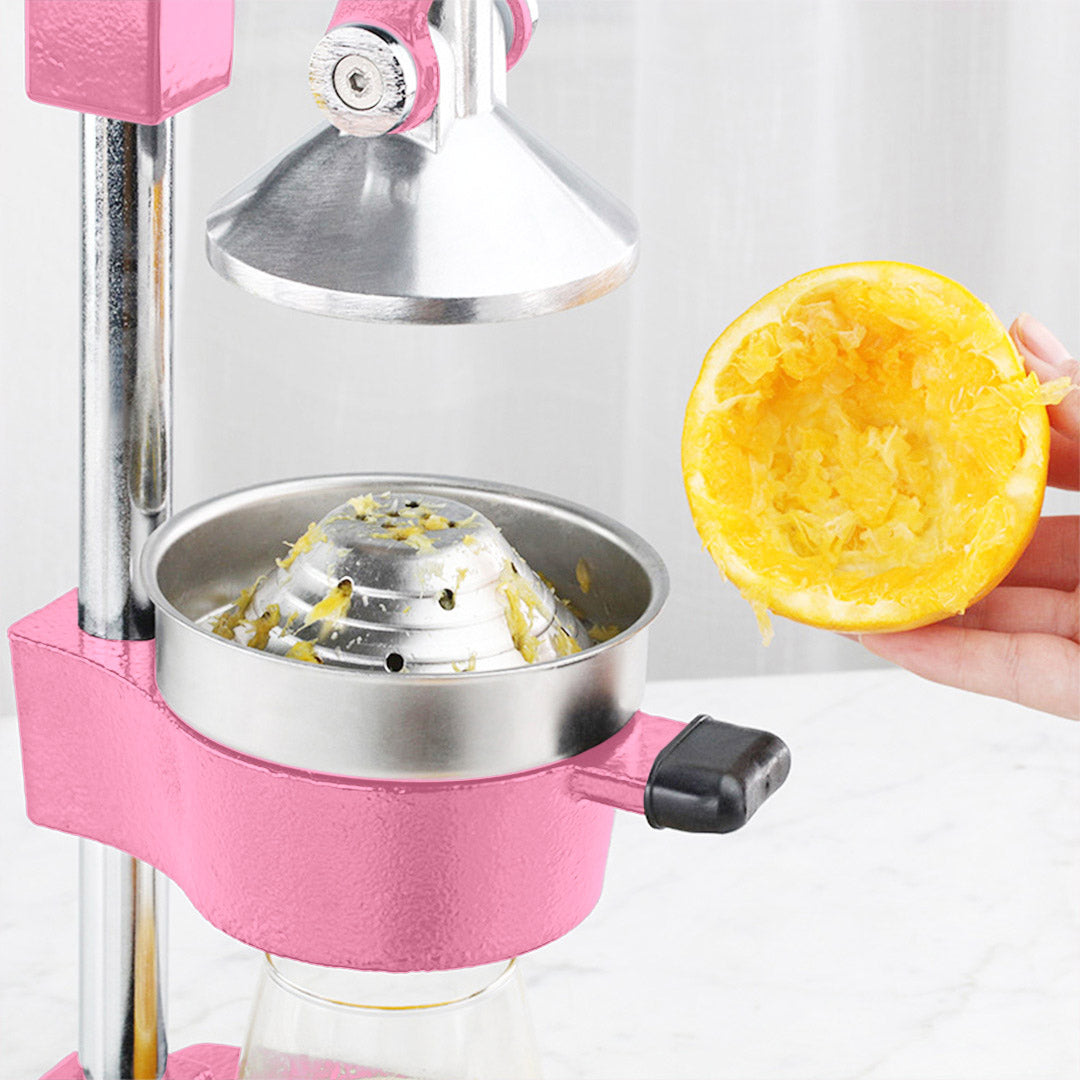 SOGA Commercial Manual Juicer Hand Press Juice Extractor Squeezer Orange Citrus Pink