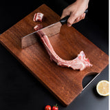 SOGA 2X 48cm Rectangular Wooden Ebony Butcher Block Non-slip Chopping Food Serving Tray Charcuterie Board