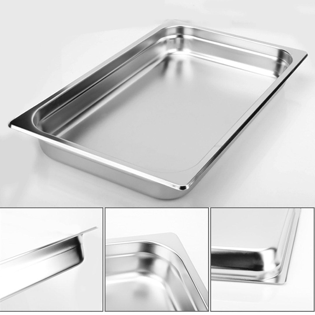 SOGA 4X Gastronorm GN Pan Full Size 1/1 GN Pan 10cm Deep Stainless Steel Tray