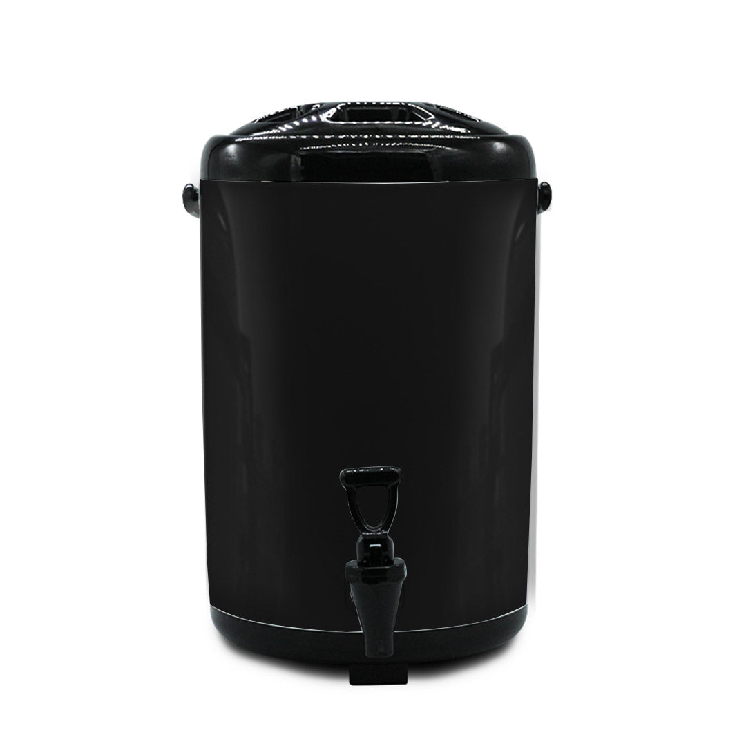 SOGA 2X 18L Stainless Steel Insulated Milk Tea Barrel Hot and Cold Beverage Dispenser Container with Faucet Black