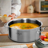 SOGA Stock Pot 32L Top Grade Thick Stainless Steel Stockpot 18/10