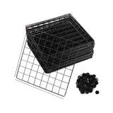 SOGA 2X Black Portable 9-Cube Storage Organiser Foldable DIY Modular Grid Space Saving Shelf