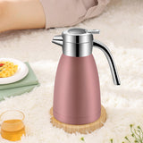 SOGA 2X 1.8L Stainless Steel Kettle Insulated Vacuum Flask Water Coffee Jug Thermal Pink