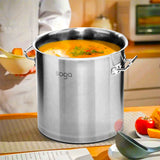 SOGA Stock Pot 71L Top Grade Thick Stainless Steel Stockpot 18/10 Without Lid