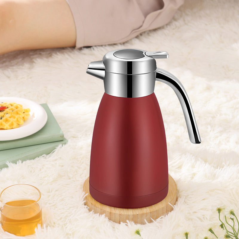 SOGA 1.8L Stainless Steel Kettle Insulated Vacuum Flask Water Coffee Jug Thermal Red