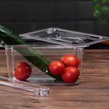 SOGA 200mm Clear Gastronorm GN Pan 1/1 Food Tray Storage Bundle of 6 with Lid