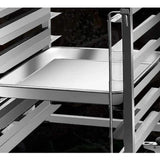 SOGA Gastronorm Trolley 7 Tier Stainless Steel Bakery Trolley Suits 60cmx40cm Tray with Working Surface