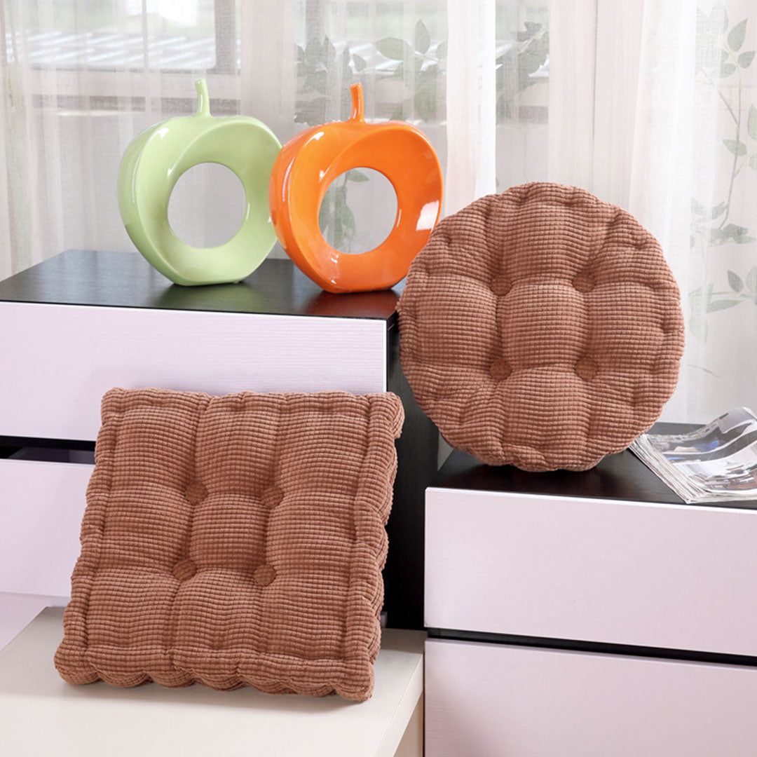 SOGA 2X Coffee Square Cushion Soft Leaning Plush Backrest Throw Seat Pillow Home Office Decor