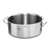 SOGA Dual Burners Cooktop Stove, 30cm Cast Iron Skillet and 14L Stainless Steel Stockpot