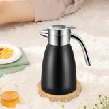 SOGA 2.2L Stainless Steel Kettle Insulated Vacuum Flask Water Coffee Jug Thermal Black