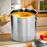 SOGA Stock Pot 12L Top Grade Thick Stainless Steel Stockpot 18/10