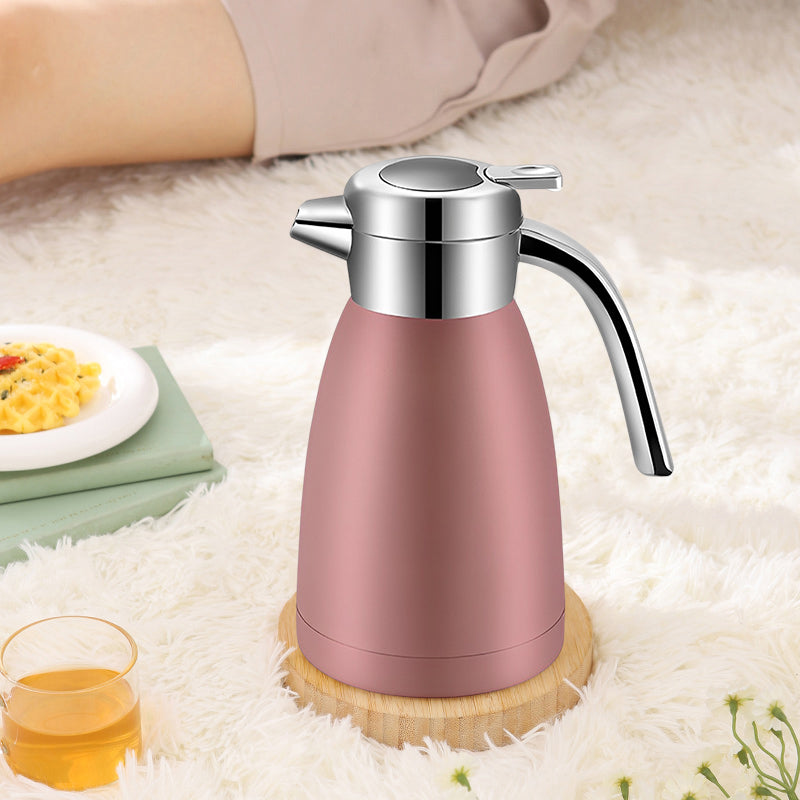 SOGA 2X 2.2L Stainless Steel Kettle Insulated Vacuum Flask Water Coffee Jug Thermal Pink