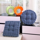 SOGA 2X Blue Square Cushion Soft Leaning Plush Backrest Throw Seat Pillow Home Office Decor