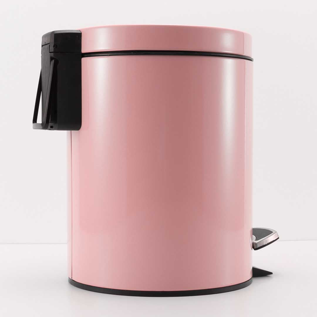 SOGA 2X 12L Foot Pedal Stainless Steel Rubbish Recycling Garbage Waste Trash Bin Round Pink