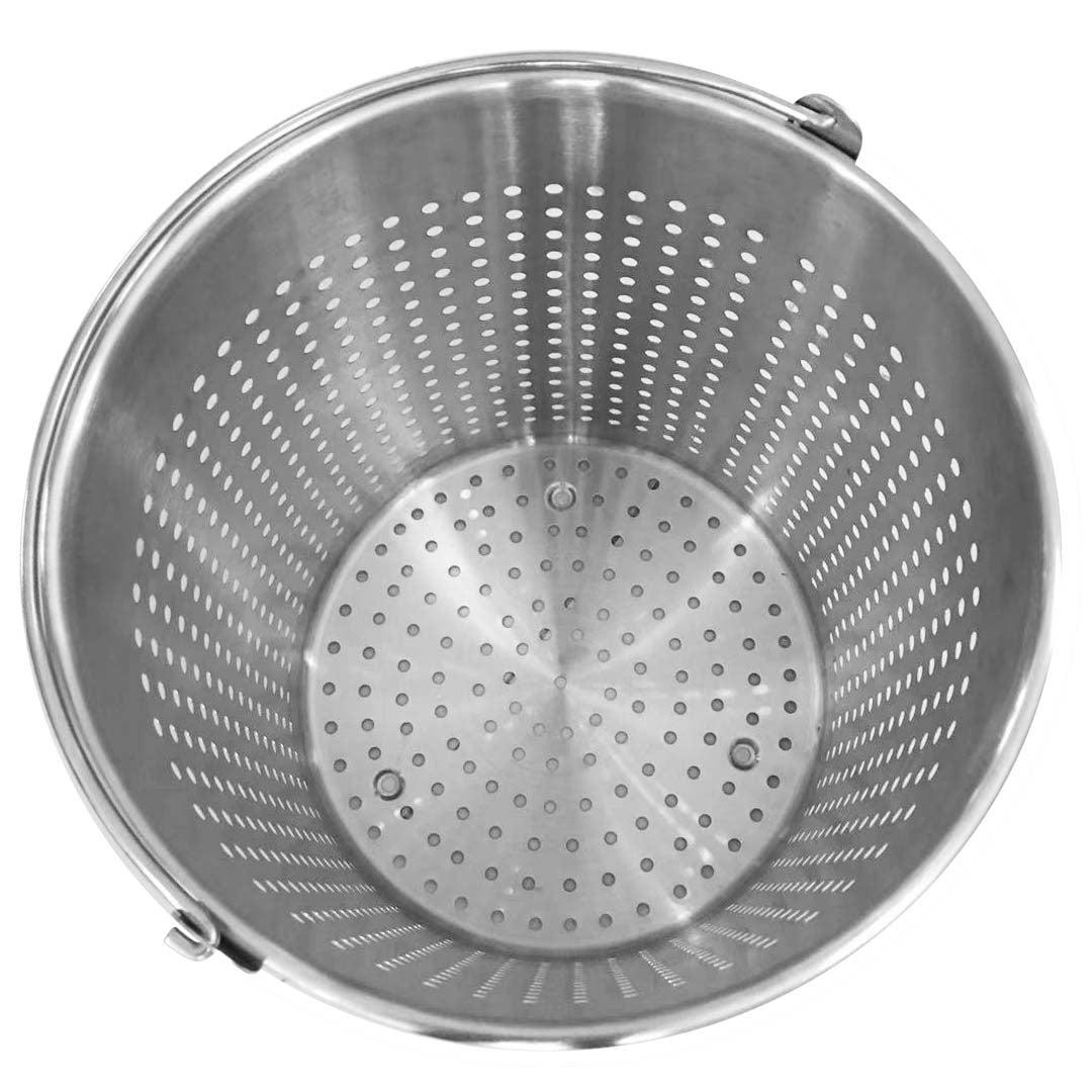 SOGA 2X 12L 18/10 Stainless Steel Perforated Stockpot Basket Pasta Strainer with Handle