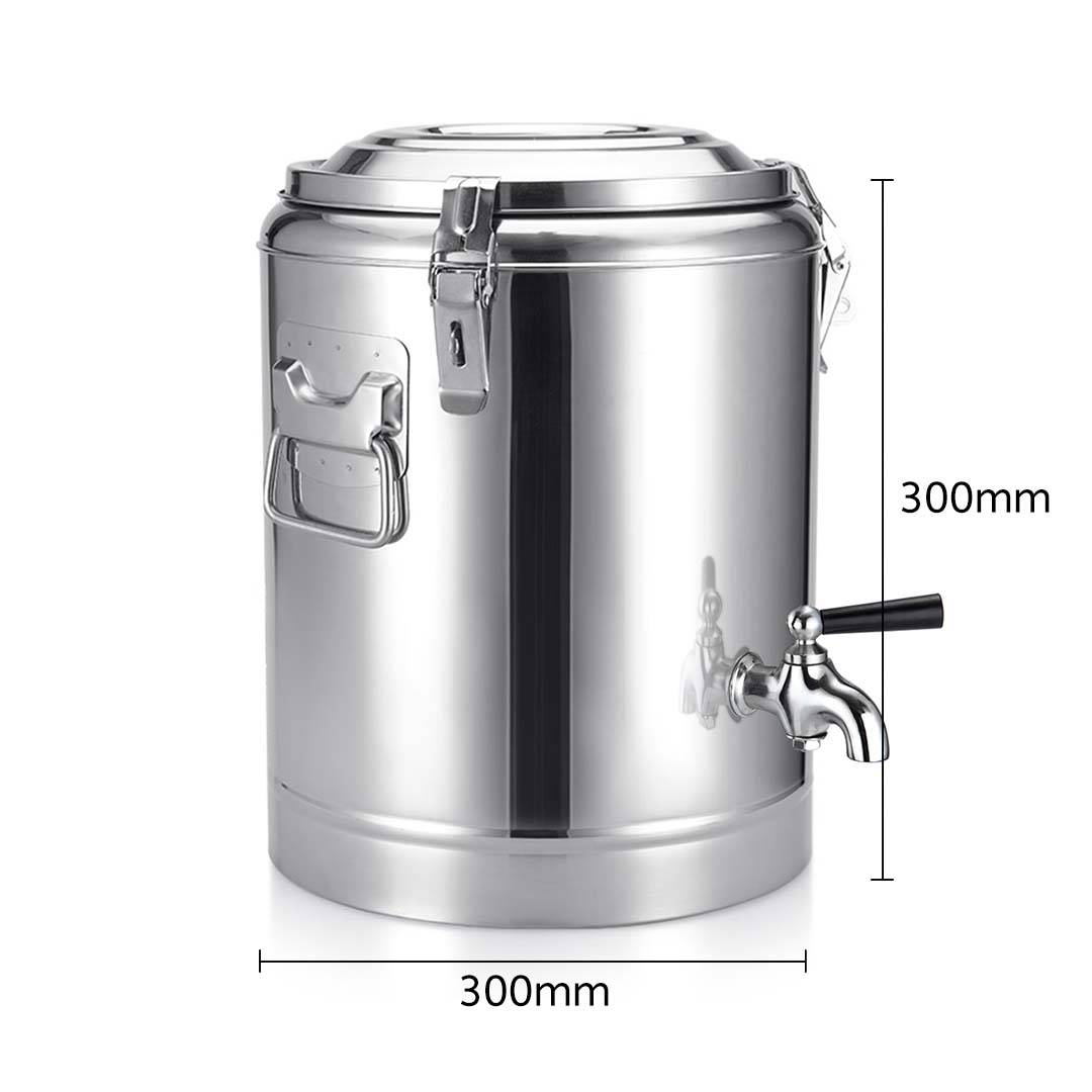 SOGA 12L Stainless Steel Insulated Stock Pot Dispenser Hot & Cold Beverage Container With Tap