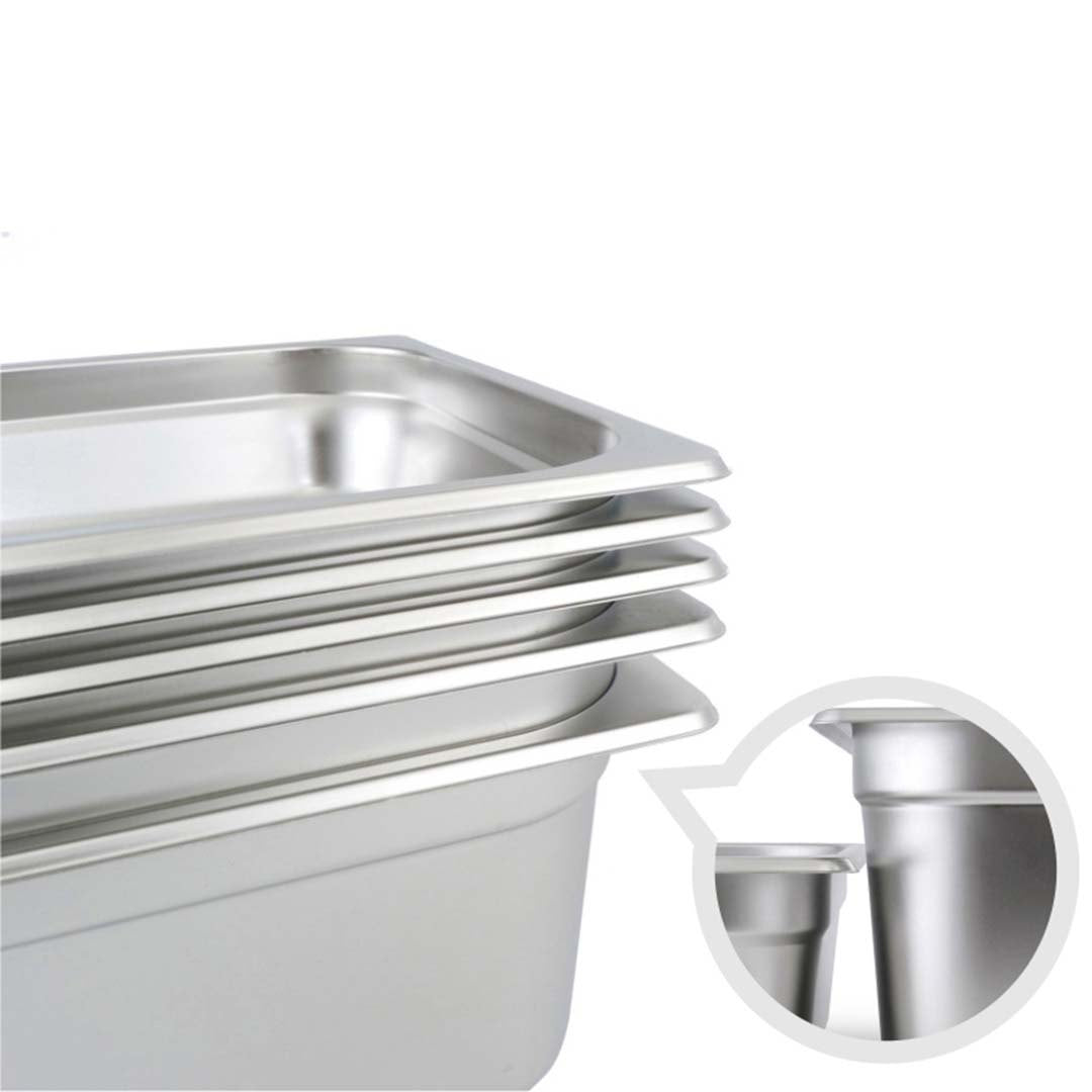 SOGA 12X Gastronorm GN Pan Full Size 1/1 GN Pan 20cm Deep Stainless Steel Tray With Lid