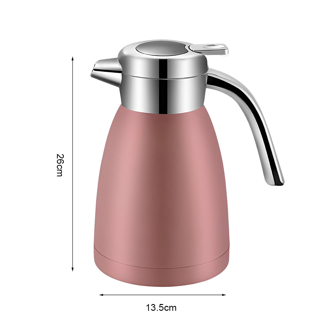 SOGA 2X 1.8L Stainless Steel Kettle Insulated Vacuum Flask Water Coffee Jug Thermal Pink