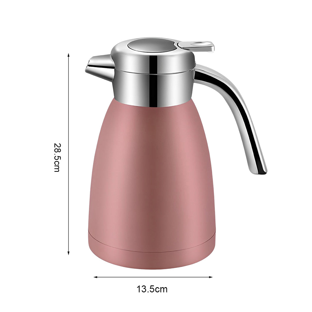 SOGA 2X 2.2L Stainless Steel Kettle Insulated Vacuum Flask Water Coffee Jug Thermal Pink