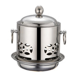 SOGA Stainless Steel Mini Asian Buffet Hot Pot Single Person Shabu Alcohol Stove Burner with Lid