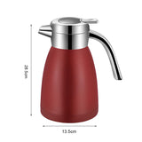 SOGA 2.2L Stainless Steel Kettle Insulated Vacuum Flask Water Coffee Jug Thermal Red