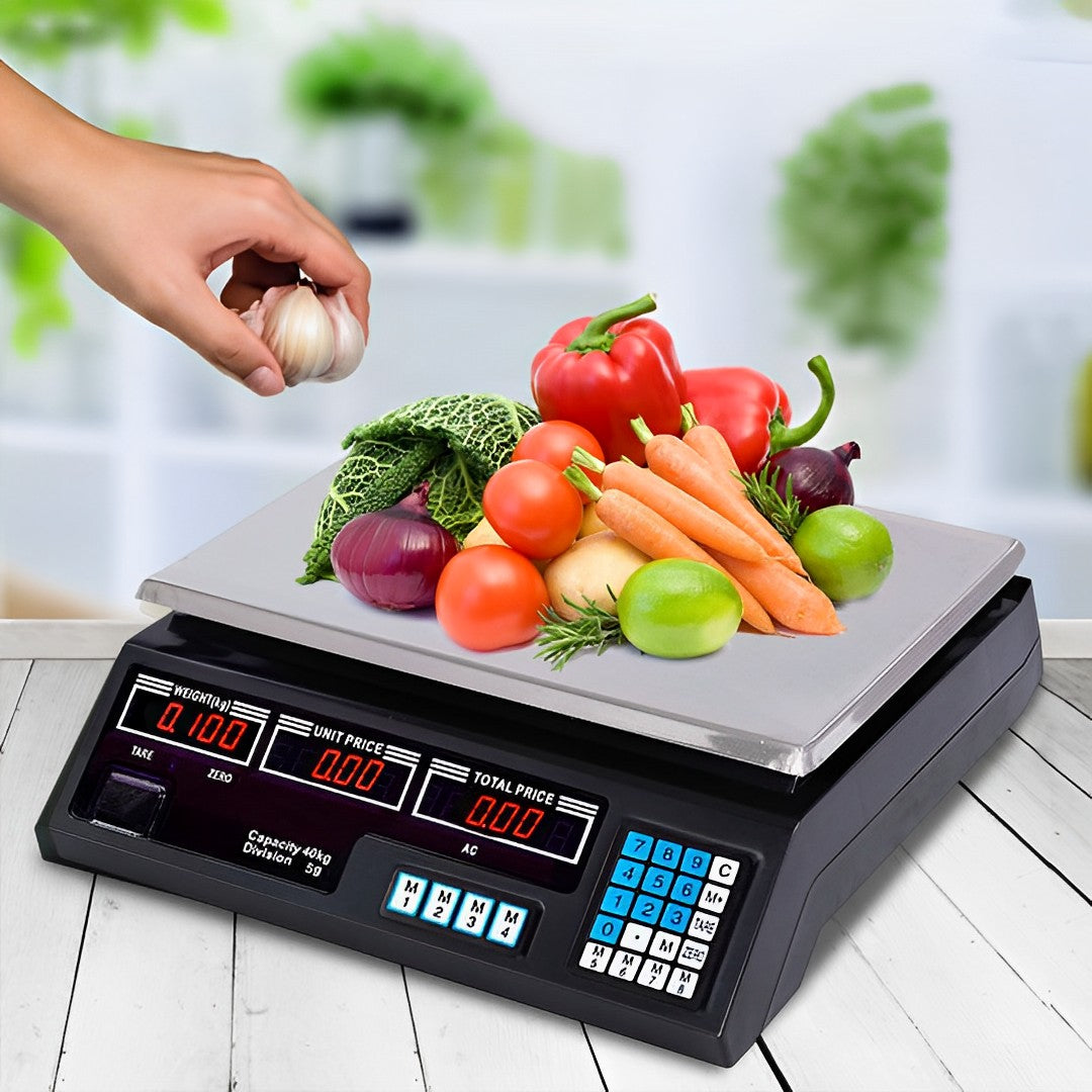 SOGA 2x Digital Commercial Kitchen Scales Shop Electronic Weight Scale Food 40kg/5g