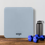 SOGA 2X 180kg Digital Fitness Weight Bathroom Gym Body Glass LCD Electronic Scales White