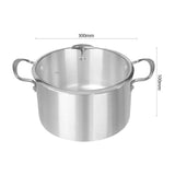 SOGA Dual Burners Cooktop Stove, 17L Stainless Steel Stockpot 28cm and 30cm Induction Casserole