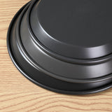 SOGA Round Black Steel Non-stick Pizza Tray Oven Baking Plate Pan Set