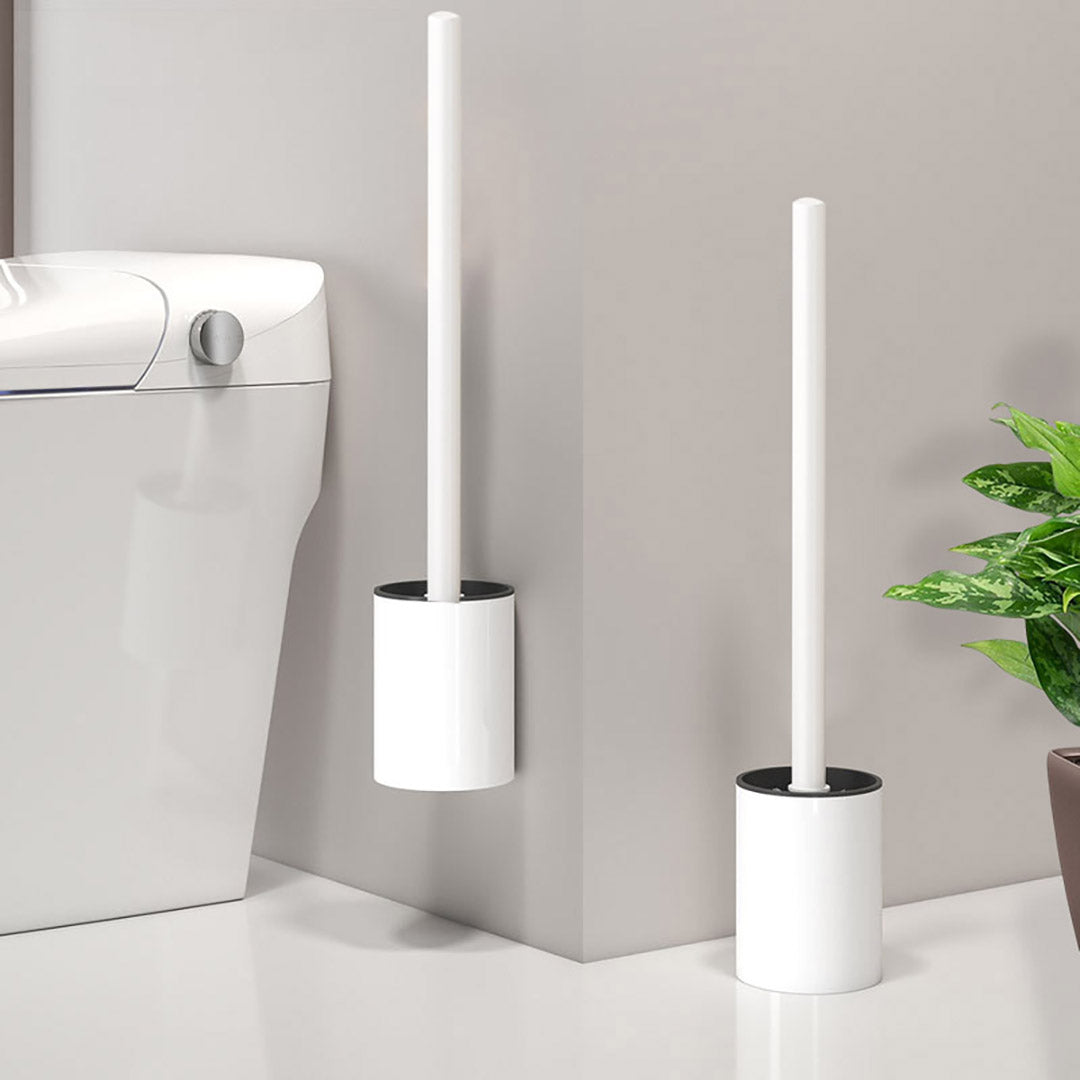 SOGA 27cm Wall-Mounted Toilet Brush with Holder Bathroom Cleaning Scrub White