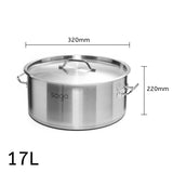 SOGA Dual Burners Cooktop Stove, 30cm Cast Iron Skillet and 17L Stainless Steel Stockpot