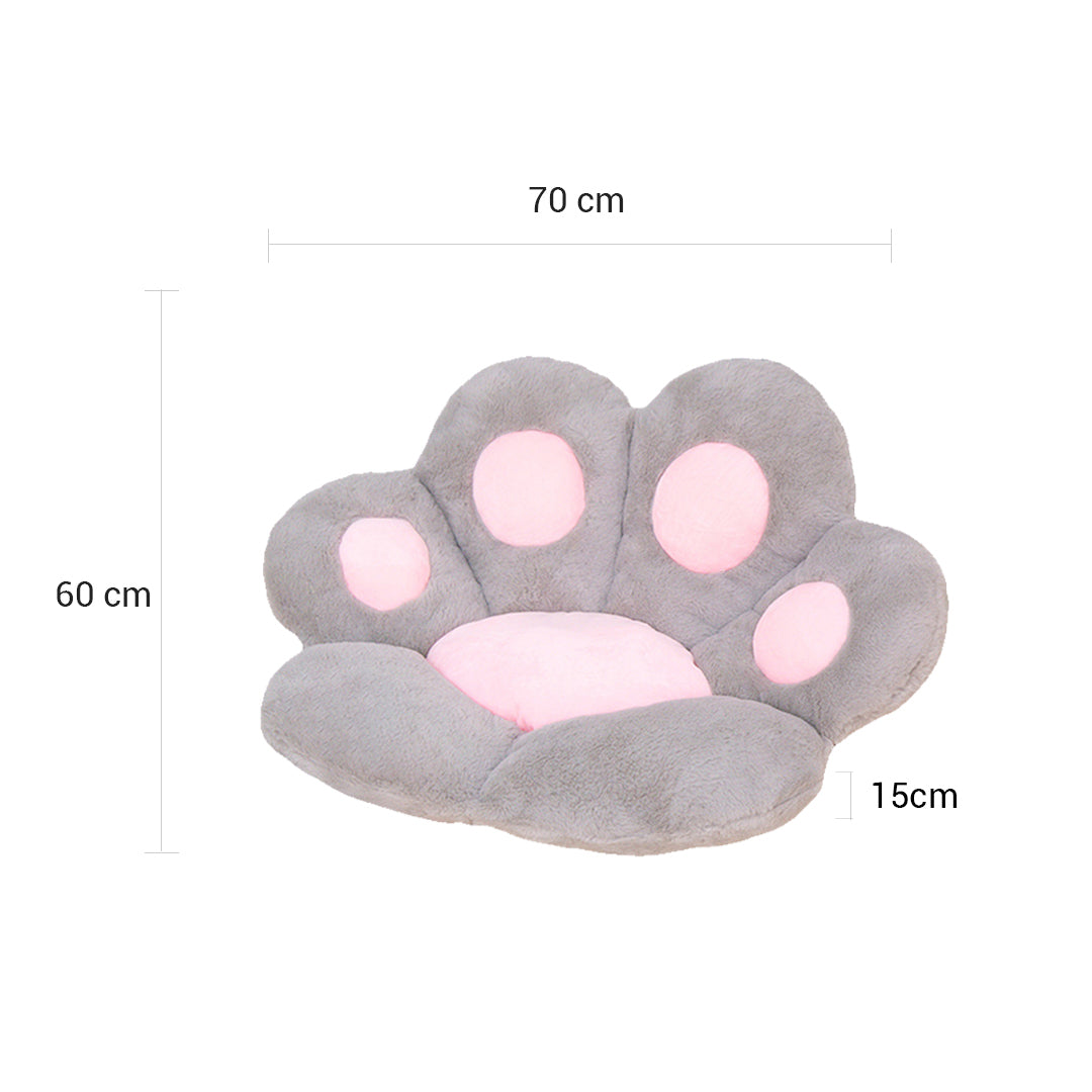 SOGA 70cm Grey Paw Shape Cushion Warm Lazy Sofa Decorative Pillow Backseat Plush Mat Home Decor